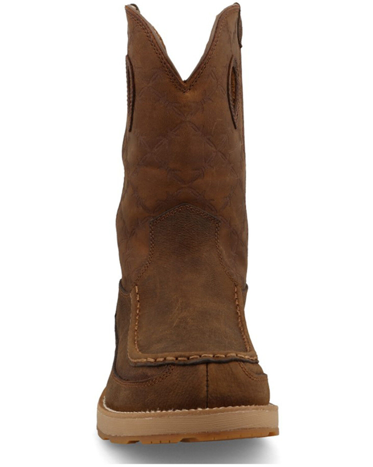 Image #4 - Twisted X Men's Pull-On Wedge Sole Waterproof Work Boot - Soft Toe, Brown, hi-res