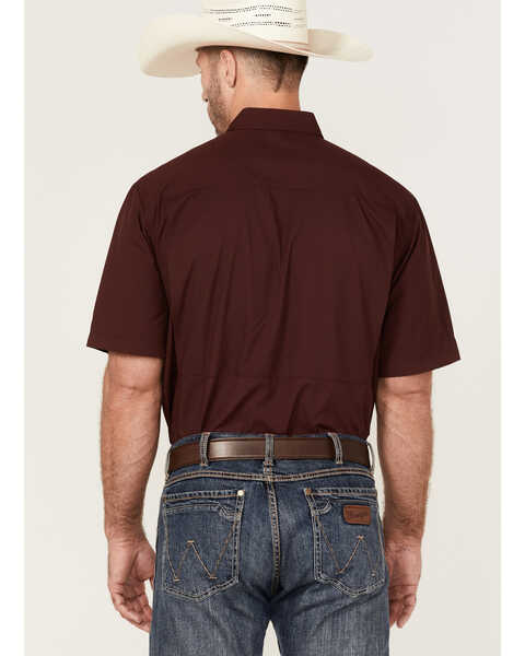 Image #4 - Ariat Men's VentTEK Outbound Short Sleeve Button Down Western Shirt, Burgundy, hi-res