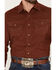 Image #4 - Wrangler Retro Men's Solid Corduroy Long Sleeve Snap Western Shirt - Tall, Rust Copper, hi-res