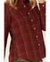 Image #3 - North River Women's Plaid Print Long Sleeve Button Down Flannel Shirt, Rust Copper, hi-res