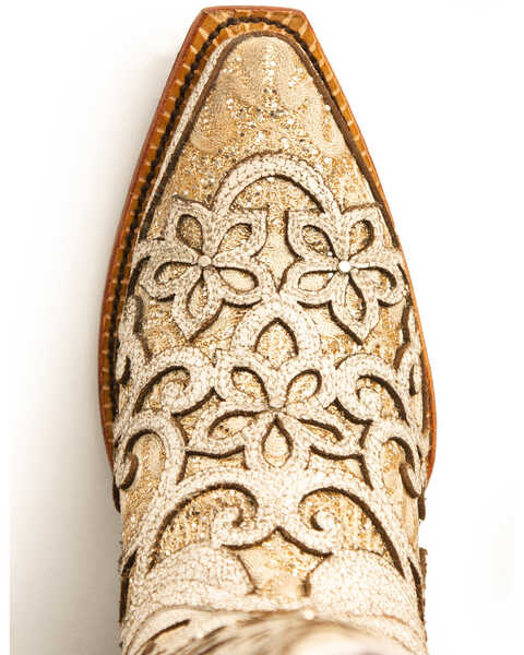 Image #5 - Ferrini Women's Bliss Western Boots - Snip Toe, White, hi-res