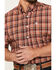 Image #3 - Cinch Men's Plaid Print Short Sleeve Button Down Western Shirt, Orange, hi-res