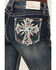 Image #2 - Grace in LA Women's Medium Wash Mid Rise Cross Pocket Bootcut Jeans , Medium Wash, hi-res