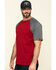 Image #3 - Hawx Men's Red Midland Short Sleeve Baseball Work T-Shirt - Tall, Red, hi-res