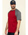 Image #3 - Hawx Men's Red Midland Short Sleeve Baseball Work T-Shirt - Tall , Red, hi-res