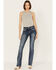 Image #3 - Grace in LA Women's Medium Wash Mid Rise Geo Pocket Stretch Bootcut Jeans - Plus , Medium Wash, hi-res