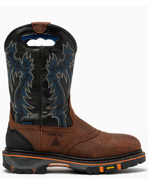 Cody James Men's 11" Decimator Waterproof Western Work Boots - Nano Composite Toe, Brown, hi-res