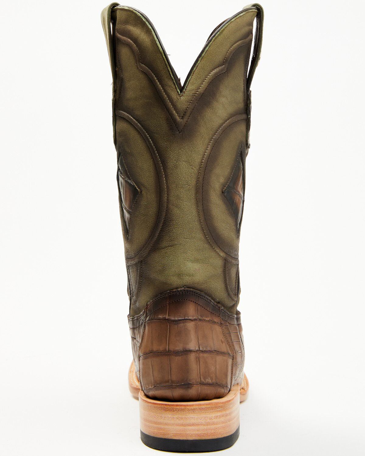Image #5 - Tanner Mark Men's Exotic Caiman Tall Western Boots - Broad Square Toe, Brown, hi-res