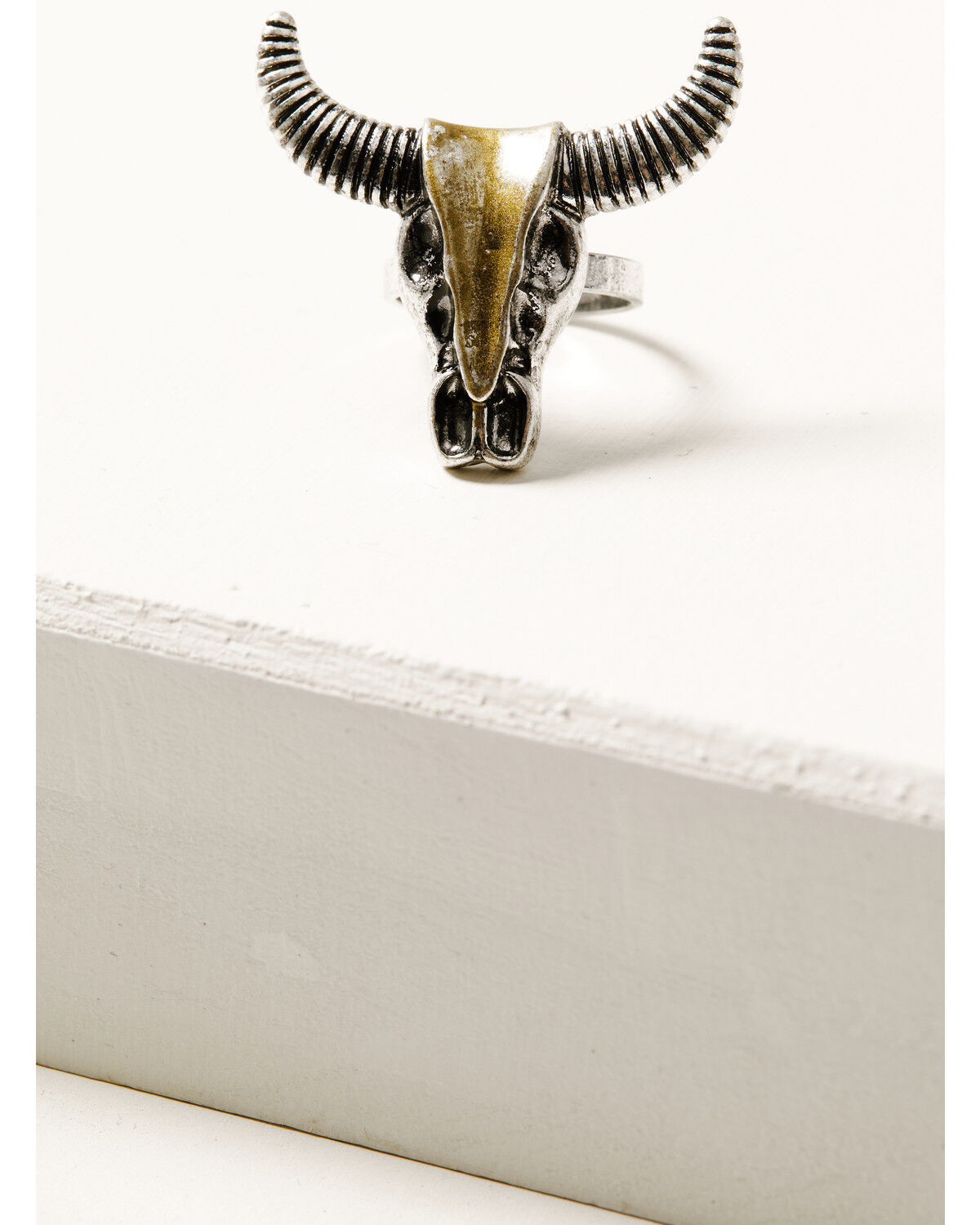 Image #2 - Shyanne Women's Cactus Rose Longhorn 5-Piece Ring Set, Silver, hi-res