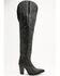 Image #2 - Dingo Women's Diva Over The Knee Tall Western Boots - Snip Toe, Black, hi-res
