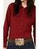 Image #3 - Ariat Women's VentTek Long Sleeve Button-Down Stretch Western Shirt , Dark Red, hi-res