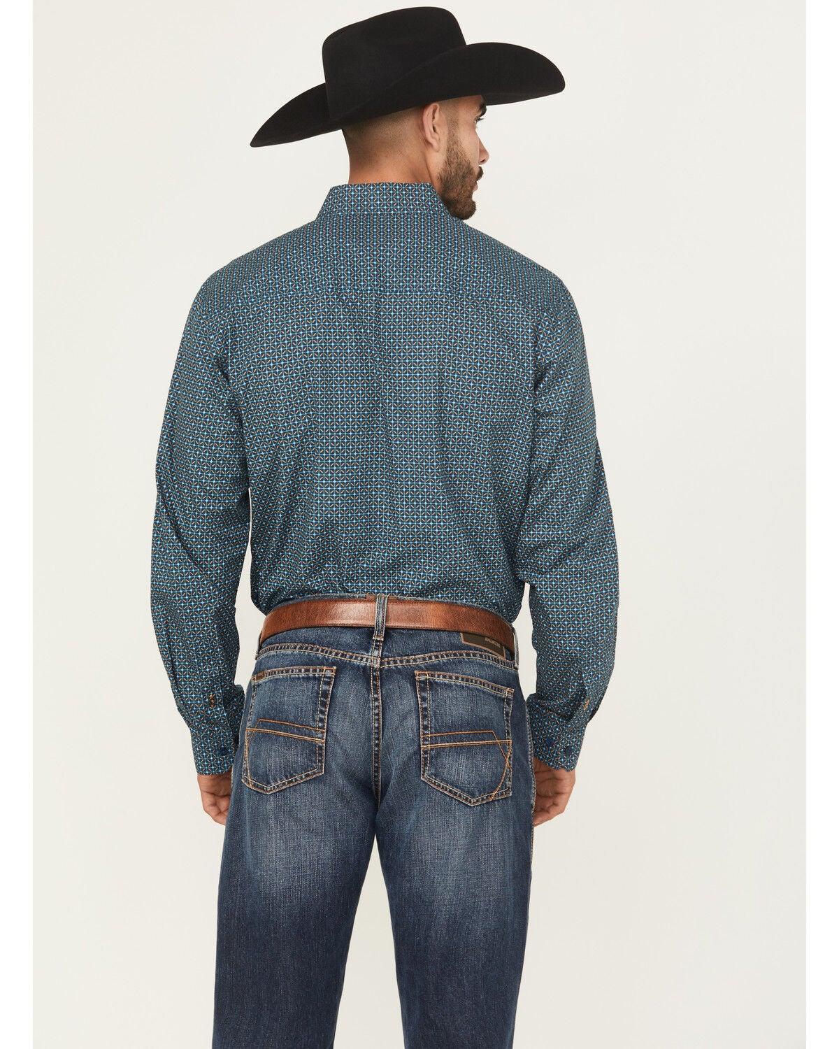 Image #4 - Cinch Men's Printed Modern Fit Long Sleeve Button-Down Western Shirt, Blue, hi-res