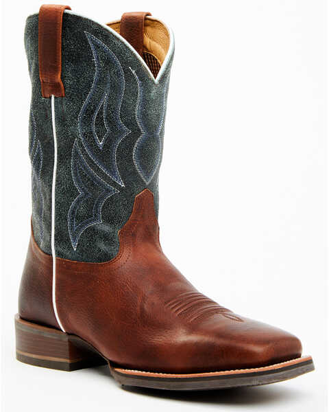 Cody James Men's Xtreme Xero Gravity Western Performance Boots - Broad Square Toe, Brown/blue, hi-res