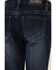 Rock & Roll Denim Girls' Faux Button Trouser Jeans, Dark Blue, hi-res