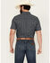 Image #4 - Gibson Trading Co Men's Scratch Stripe Short Sleeve Button-Down Western Shirt , Navy, hi-res