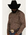 Image #2 - Cody James Men's Linear Paisley Print Long Sleeve Snap Western Shirt, Brown, hi-res