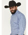 Image #2 - Wrangler Men's Paisley Print Long Sleeve Button-Down Stretch Western Shirt, Blue, hi-res