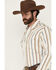 Image #2 - Wrangler Retro Men's Striped Print Long Sleeve Snap Stretch Western Shirt, Multi, hi-res