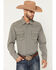 Image #1 - Wrangler Retro Men's Solid Long Sleeve Snap Western Shirt, Brown, hi-res