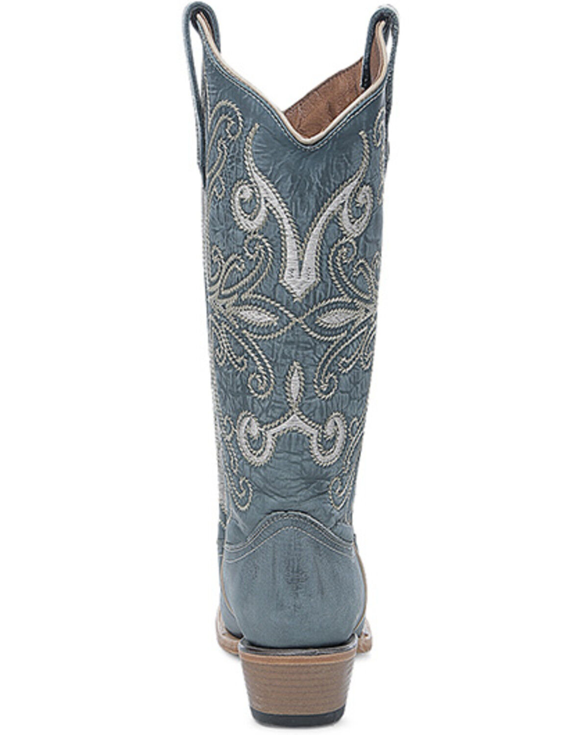 Image #4 - Corral Women's Embroidered Western Booties - Snip Toe, Blue, hi-res