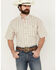 Image #1 - George Strait by Wrangler Men's Plaid Print Short Sleeve Button-Down Stretch Western Shirt, Sage, hi-res