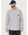 Image #1 - Hawx Men's Chambray Sun Protection Western Shirt, Grey, hi-res