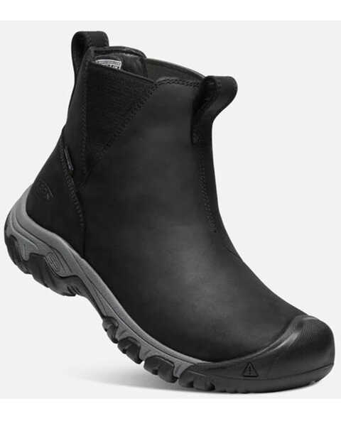 Image #1 - Keen Women's Greta Waterproof Hiking Boots - Soft Toe, Black/grey, hi-res