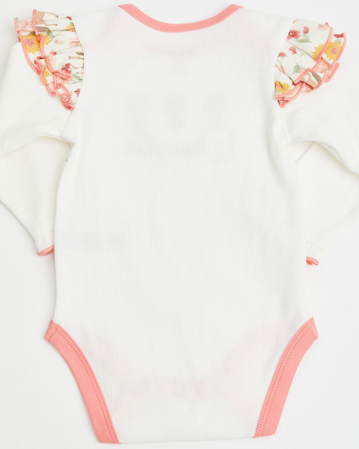 Image #3 - Wrangler Infant Girls' Flower Logo Onesie, White, hi-res
