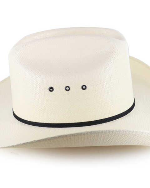 Cody James Men's Black Tie Straw Cowboy Hat, Natural, hi-res