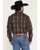 Image #4 - Wrangler Men's Checotah Southwestern Print Long Sleeve Snap Western Shirt - Tall, Black, hi-res