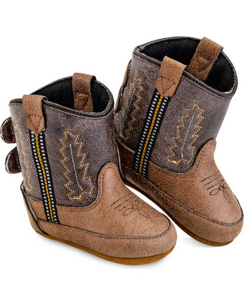 Old West Infant Boys' Poppet Boots - Round Toe , Tan, hi-res