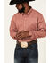 Image #3 - RANK 45® Men's Mash Up Floral Geo Print Long Sleeve Button-Down Western Shirt , Medium Red, hi-res