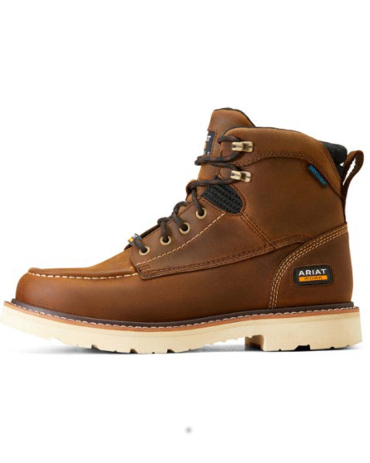 Image #2 - Ariat Men's Rebar Lift 6" Lace-Up Waterproof Work Boots - Moc Toe, Brown, hi-res
