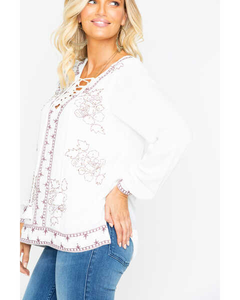 Image #6 - Idyllwind Women's Homegrown Lace-Up Tunic Top, Ivory, hi-res