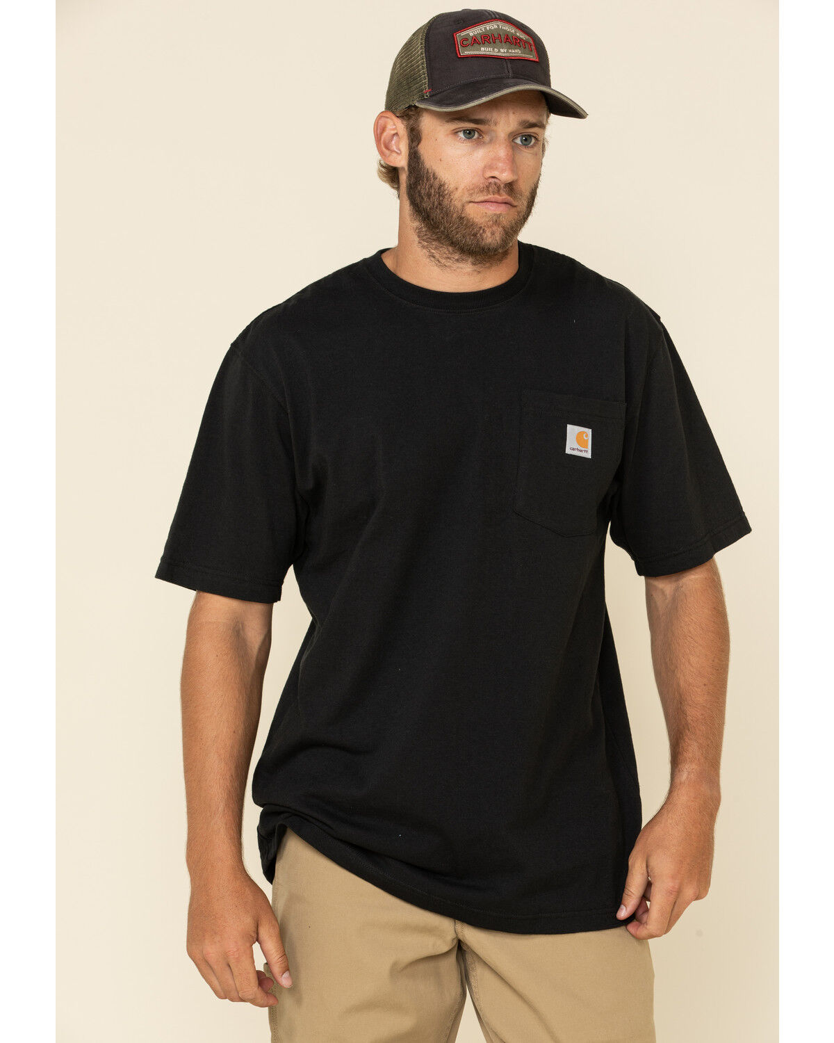 Image #3 - Carhartt Men's FR Rugged Flex Relaxed Canvas Work Pants, Beige/khaki, hi-res