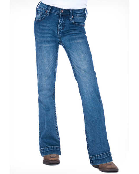 Image #2 - Cowgirl Tuff Girls' Medium Trouser Jeans , Blue, hi-res