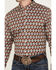 Image #3 - RANK 45® Men's Multaz Southwestern Print Geo Print Long Sleeve Button-Down Performance Stretch Western Shirt, Teal, hi-res
