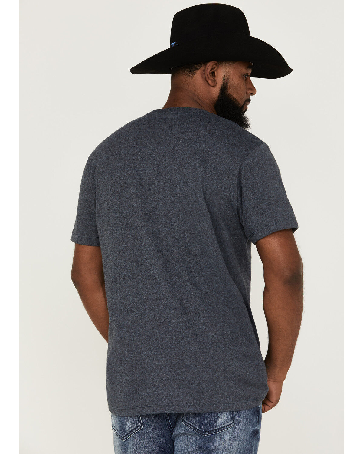 Image #4 - RANK 45® Men's Roper Circle Logo Short Sleeve Graphic T-Shirt, Navy, hi-res
