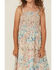 Image #3 - Shyanne Girls' Floral Print Sleeveless Midi Dress, Ivory, hi-res