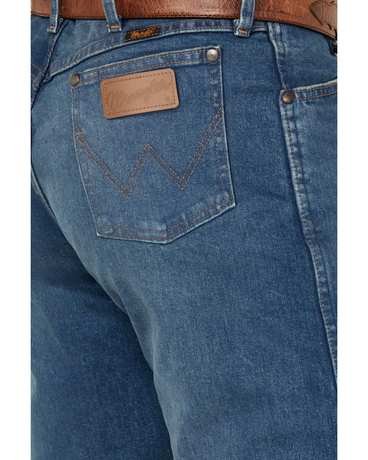 Image #4 - Wrangler Vintage Collection Men's Heritage Medium Wash Regular Fit Stretch Denim Jeans, Medium Wash, hi-res