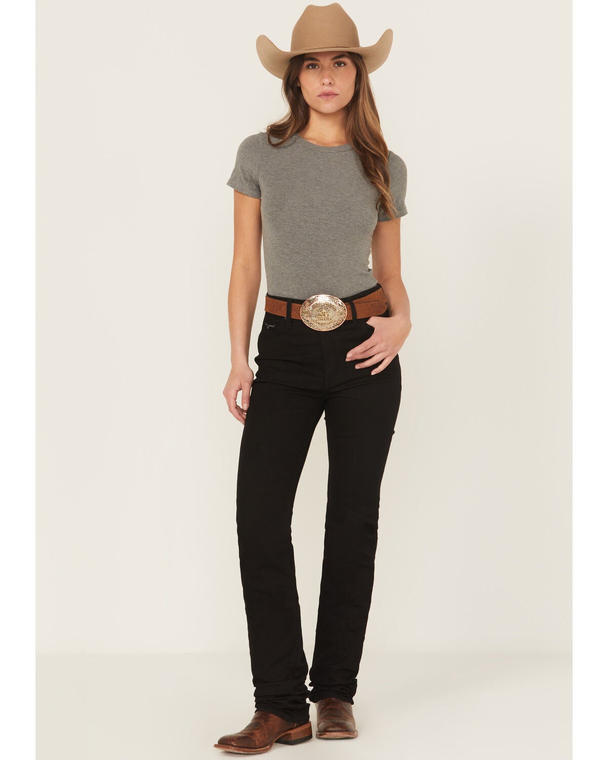 Kimes Ranch Women's Sarah High Rise Slim Bootcut Jeans, Black, hi-res