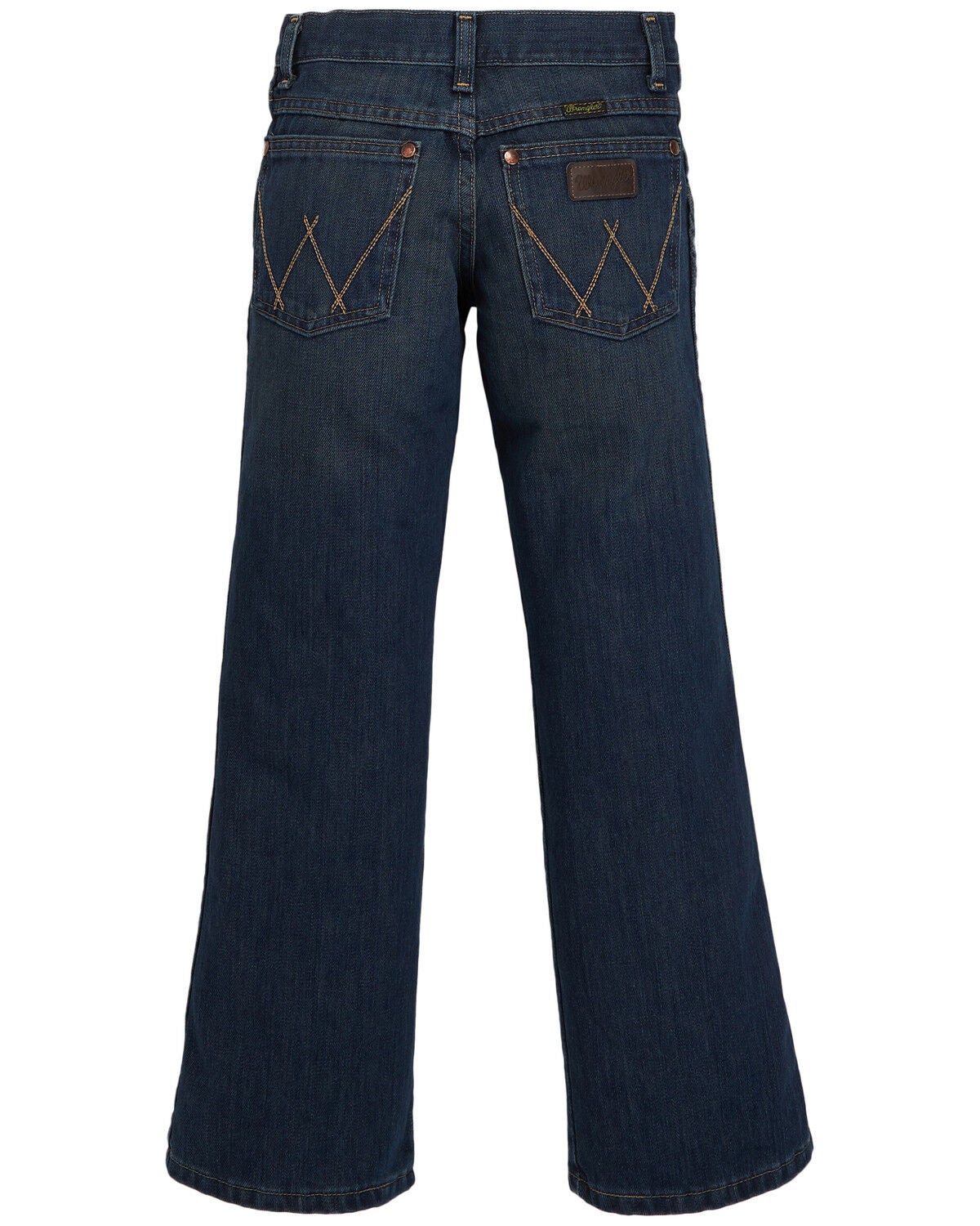 Wrangler Retro Boys' Husky Fit Relaxed Fit Bootcut Denim Jeans, Blue, hi-res
