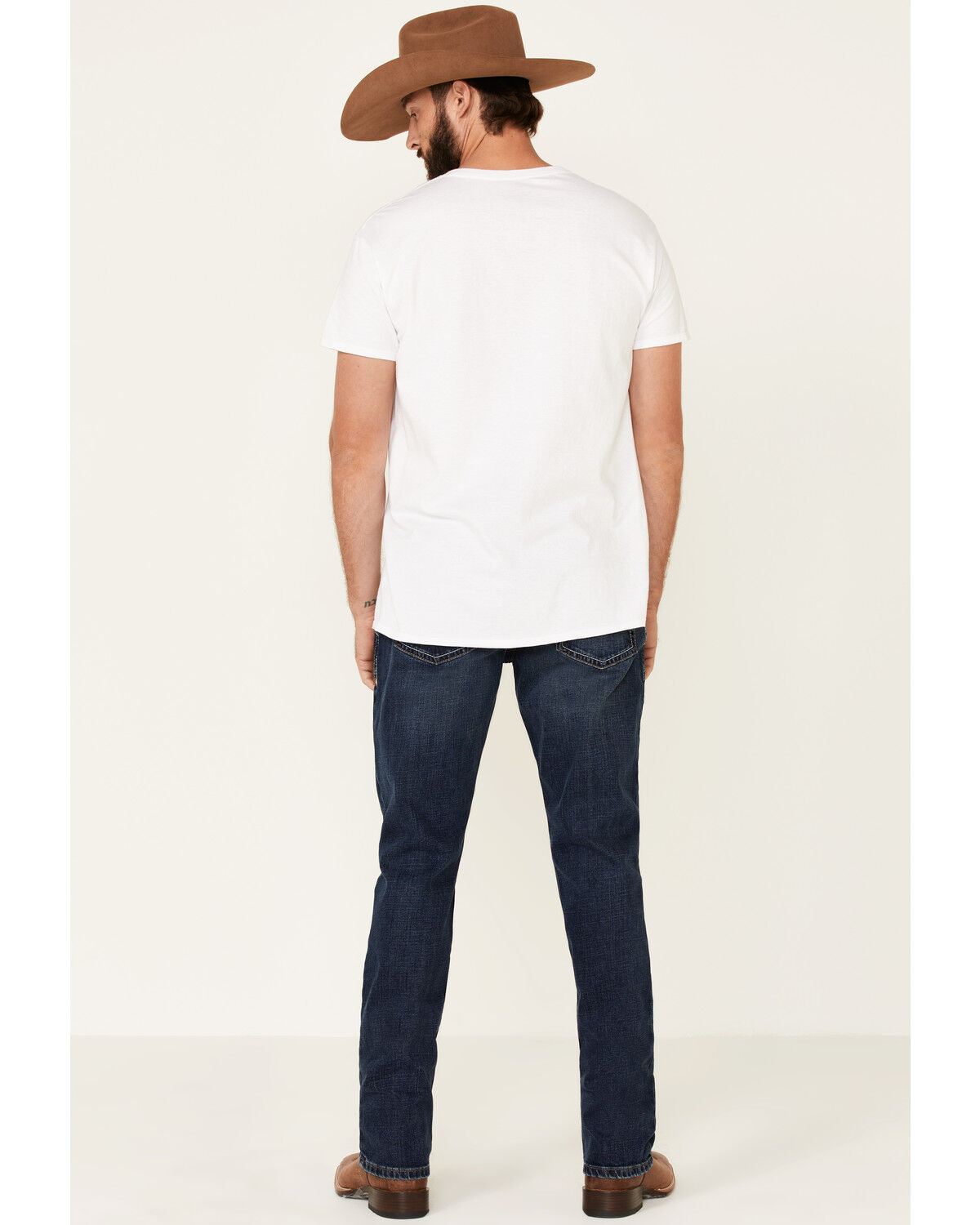 Image #3 - Ariat Men's M4 Denali Malone Dark Stretch Stackable Relaxed Straight Jeans, Blue, hi-res