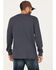 Image #4 - North River Men's Heathered Waffle Long Sleeve Henley Shirt, Indigo, hi-res