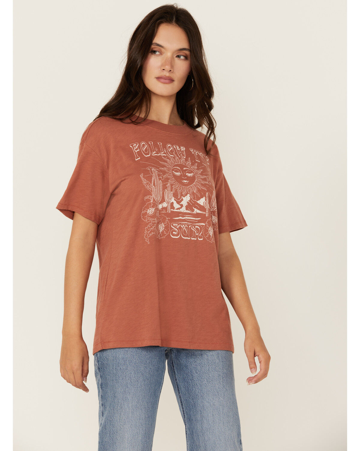 Image #1 - Shyanne Women's Follow The Sun Women's Short Sleeve Graphic Tee, Mauve, hi-res