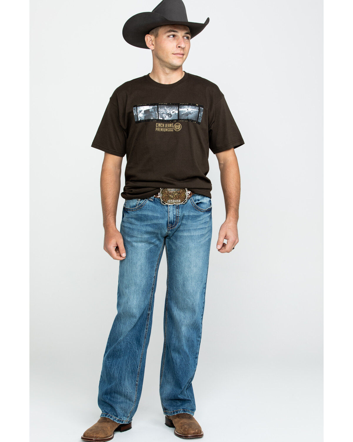 Image #6 - Rock & Roll Denim Men's Pistol Vintage Med Stretch Straight Jeans, Blue, hi-res