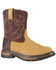 Rocky Boys' Branson Roper Western Boots - Round Toe, Brown, hi-res