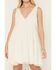 Image #3 - By Together Women's Lace Trim Sleeveless Mini Dress, Cream, hi-res