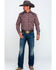 Image #6 - Roper Men's Fancy Small Plaid Embroidered Long Sleeve Western Shirt  , Brown, hi-res