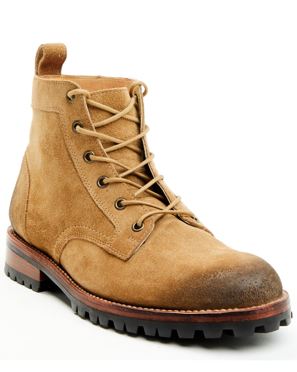 Brothers and Sons Men's Countryman Suede Casual Boots - Round Toe, Tan, hi-res